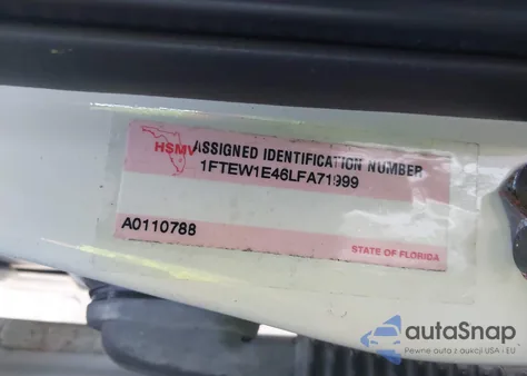 2020 Ford F150 Platinum из США, поврежденный, VIN 1FTEW1E46LFA71999